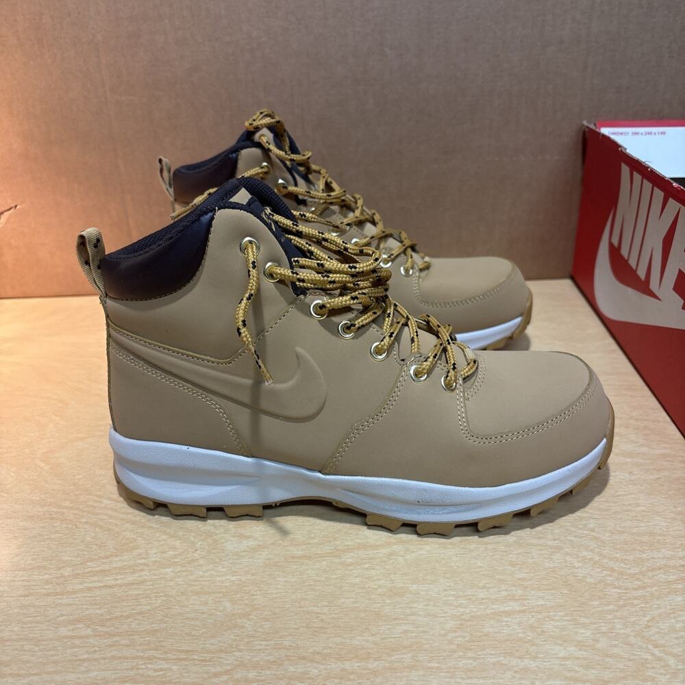 Nike Manoa Leather Boots Water Resistant Wheat Tan 454350-700 Men's Multi Size 9
